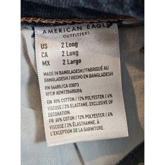 American Eagle Women's Next Level Stretch High Hi-Rise Skinny Jeans Size 2 Long - Picture 6 of 9